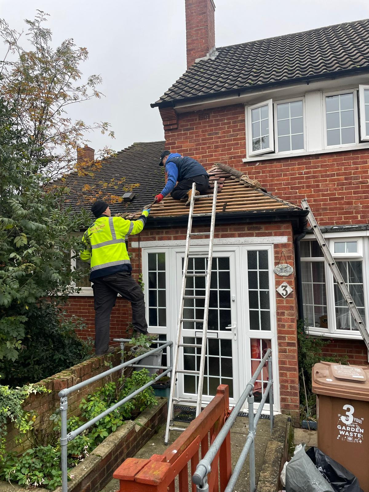 Roof repair project in Leicester