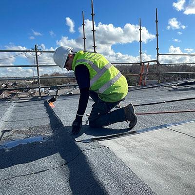 Roofing project by All Seasons Roof Care & Repair